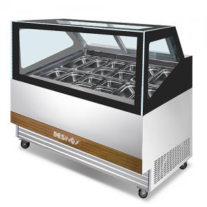 BEU commercial ice cream display showcase 12pans ISA1200