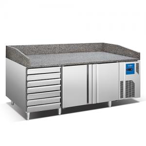 BG20L2D7PZ Energy Saving Design Bakery Counter Chiller Pizza Top 2 Door Under Counter Chiller with 7 Drawers